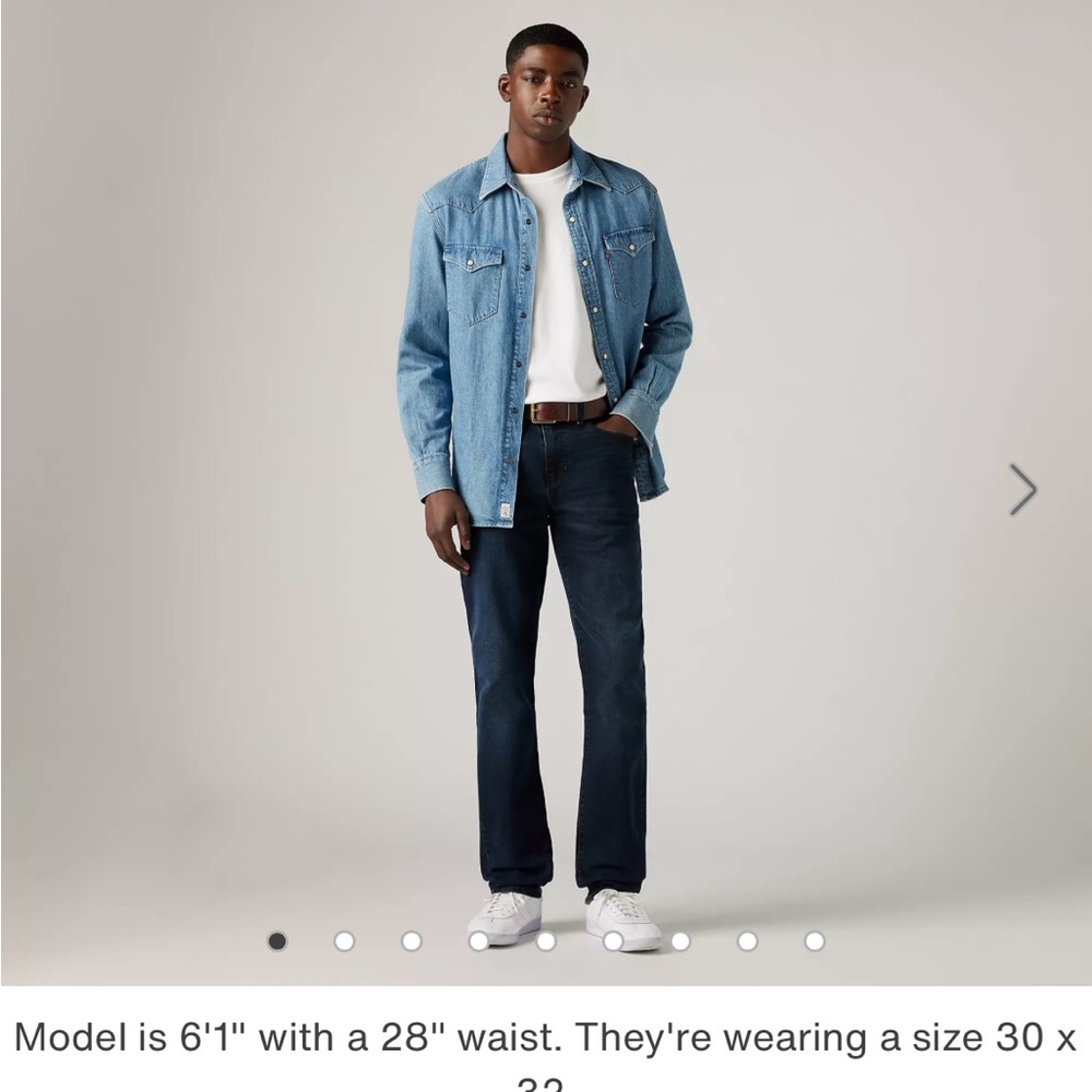 Dark wash men’s Levi’s 511 in 30 x 30